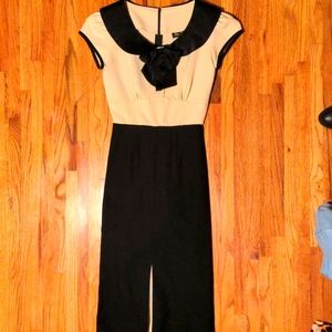 Stop Staring! 40s Ascot Pin up Dress S